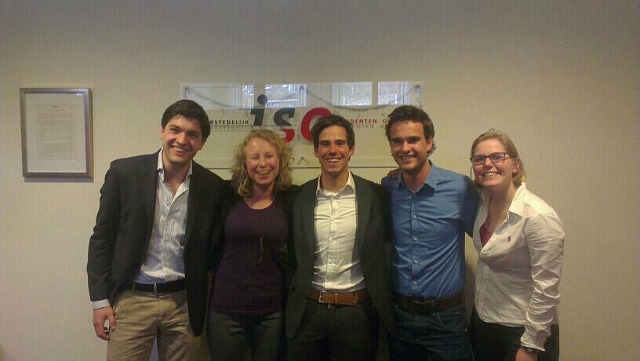 Van links naar rechts: Maarten Derksen , Renée van der Ploeg, Ruud Nauts, Loek Zanders en Puck van Tilburg