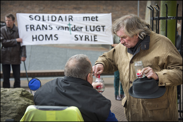 Wake voor pater Van der Lugt in Nijmegen. Foto: Bert Beelen