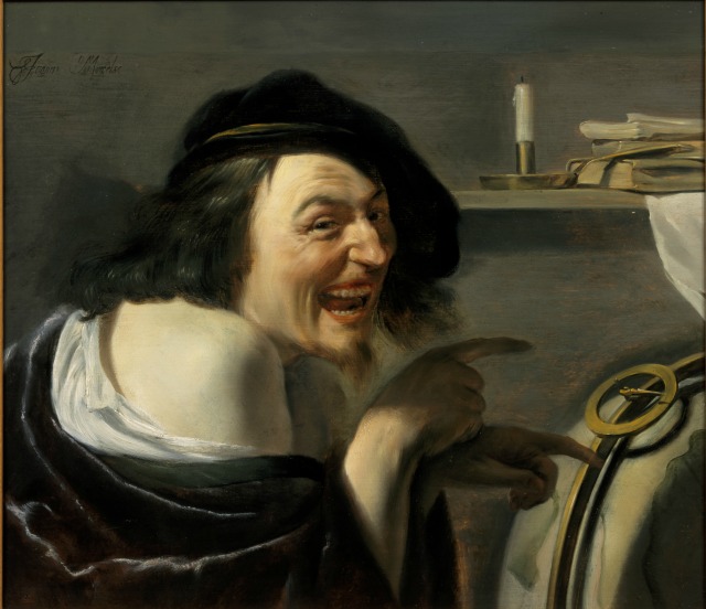 Johannes Moreelse – Democritus, ca. 1630, olieverf op paneel, 59,5 x 68,8 cm, Centraal Museum, Utrecht
