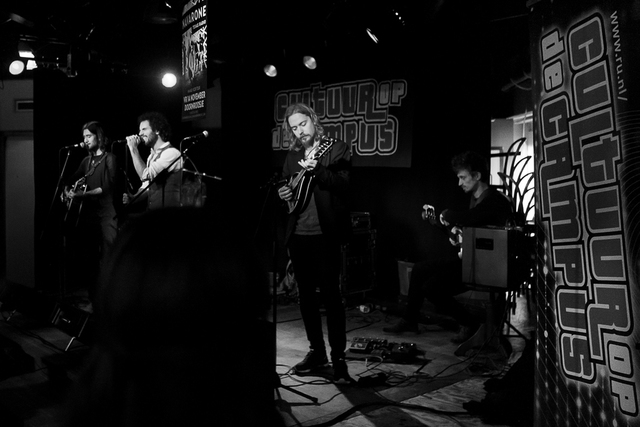 Navarone speelt in het Cultuurcafé. Foto: Joeri Borst