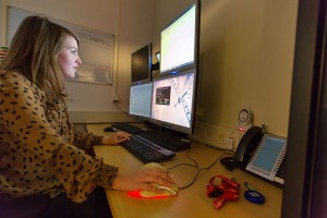 Romy Bakker in de controlekamer