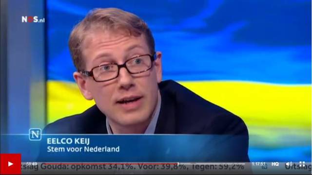 Sponsorwerver van de Radboud Universiteit Eelco Keij trad gisteravond namens Stem voor Nederland op bij Nieuwsuur.