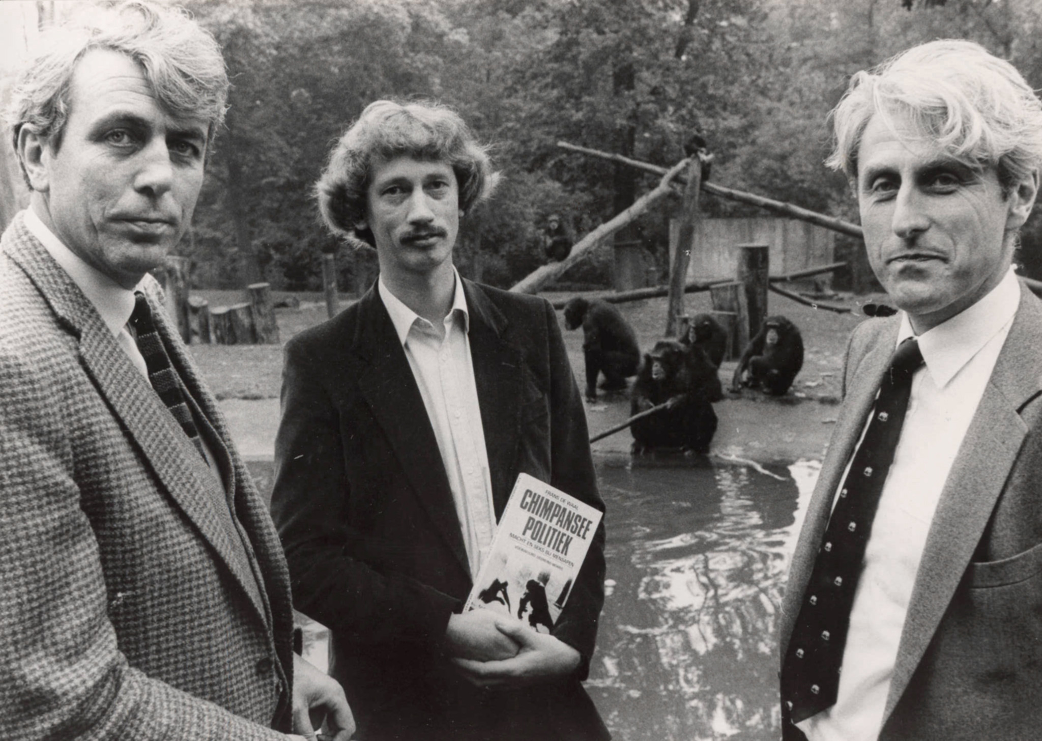 In 1982 met Anton (l) en Jan van Hooff. Foto: Burgers' Zoo