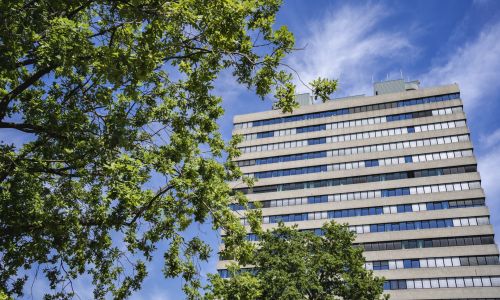 Stock Erasmus gebouw radboud algemeen wolken