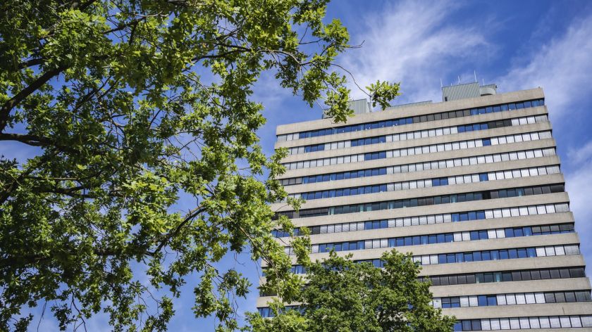 Stock Erasmus gebouw radboud algemeen wolken