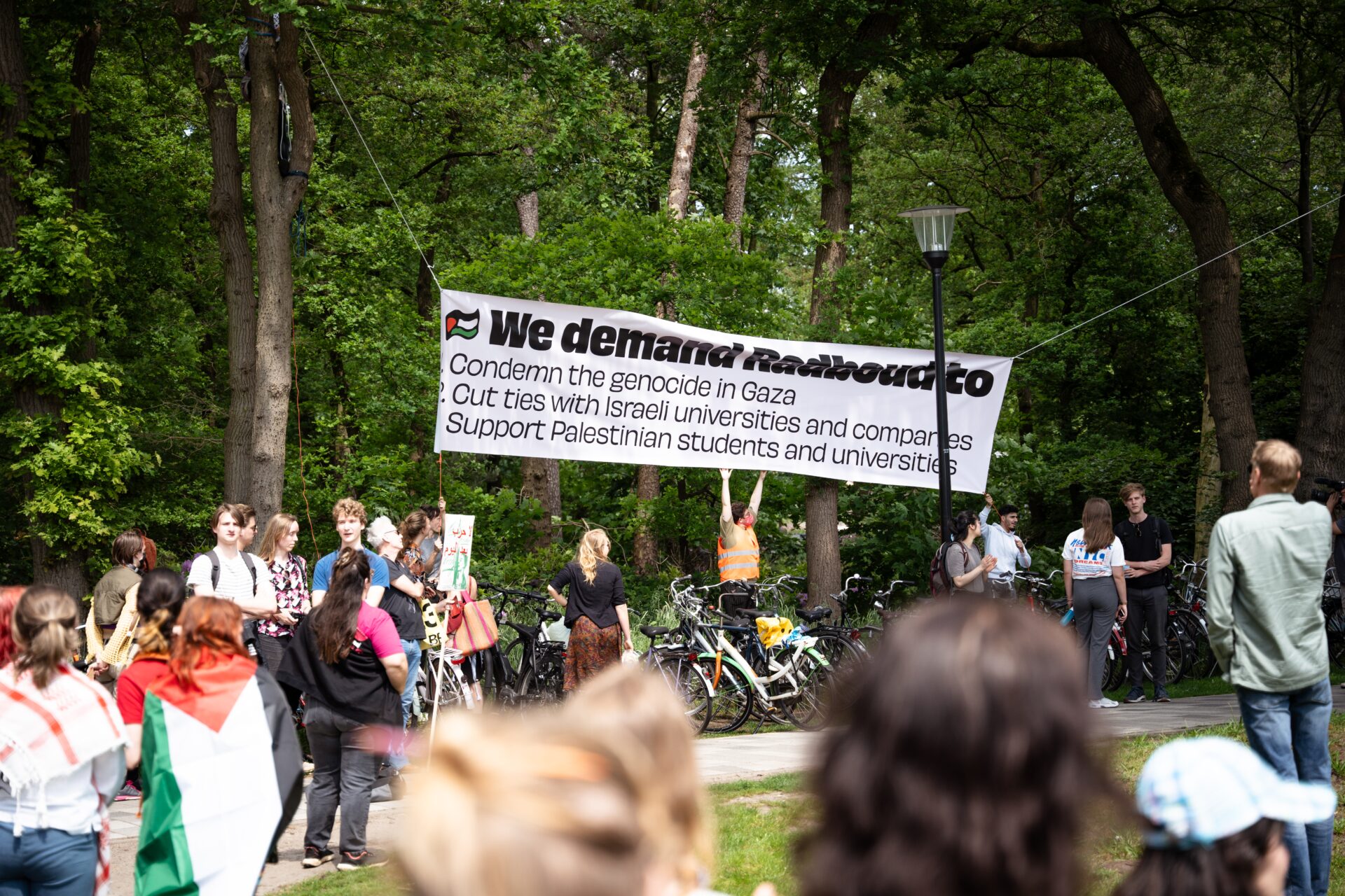 'Wij gaan niet weg voor de Radboud Universiteit alle banden met Israël