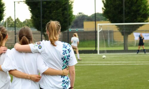 De penaltyreeks bij de vrouwenwedstrijd. Foto: Lily Swens