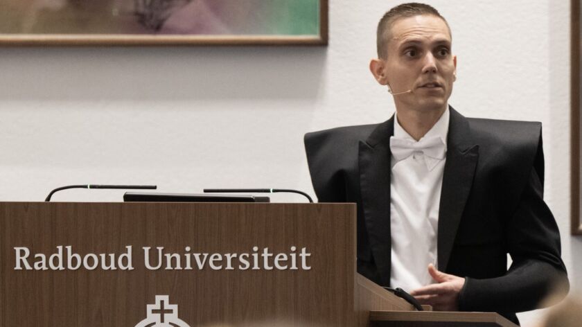 Leon Houben bij zijn promotie. Foto: Paul Rapp